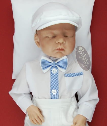 Koszulobody z wstawką w niebieska krateczkę rozmiar 62 