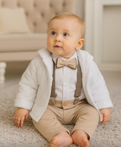 Ubranko do chrztu dla chłopca Gustaw beż