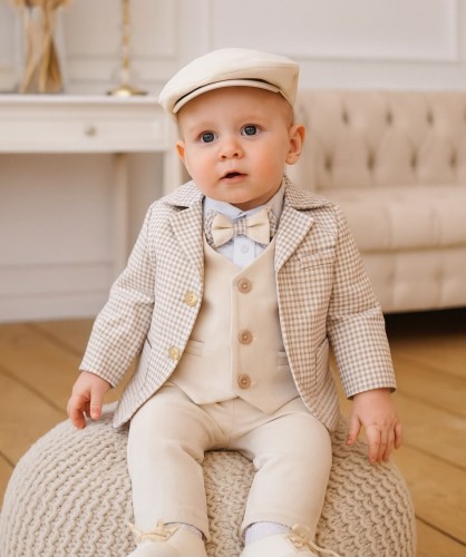 Garnitur do chrztu dla chłopca Eryk, garnitur niemowlęcy na specjalne okazje
