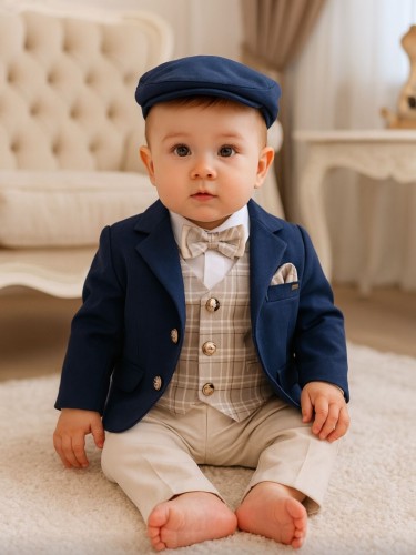 Garnitur do chrztu Hugo - garnitur niemowlęcy na specjalne okazje