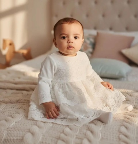 Koronkowa sukienka do Chrztu Judytka  ecru  