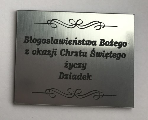 Tabliczka z dedykacją od Dziadka 5x4 cm
