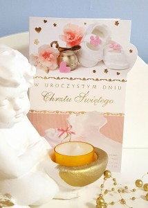 Kartka okolicznościowa Pamiątka Chrztu Świętego B6X