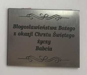 Tabliczka z dedykacją od Babci 5x4 cm