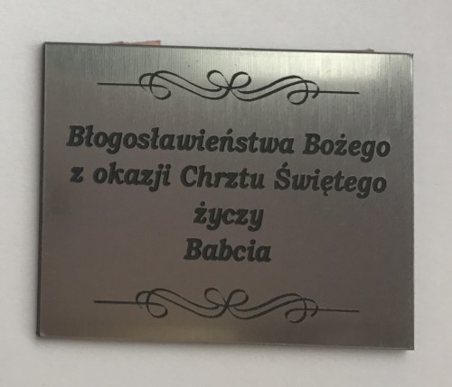 Tabliczka z dedykacją od Babci 5x4 cm
